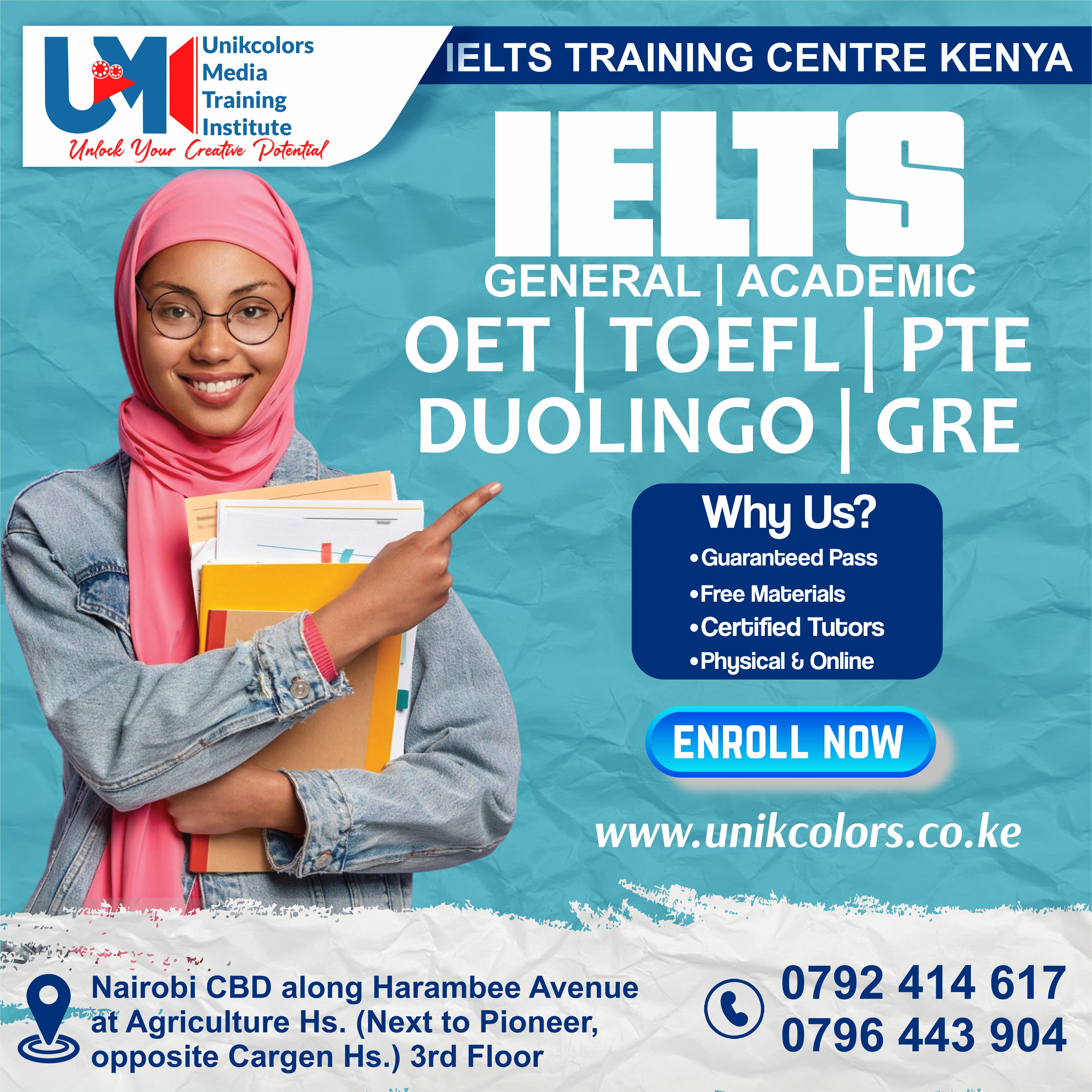 IELTS TRAINING CENTRE KENYA - IELTS PREPARATION | OET | TOEFL | PTE | GRE | DUOLINGO